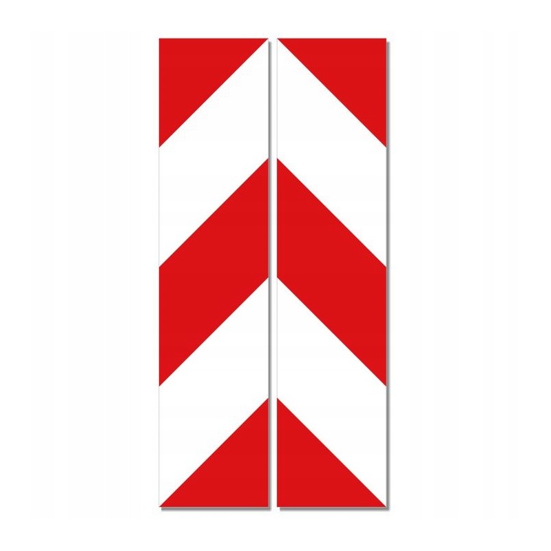 Stickers warning stripes laminate 14x60 reflective