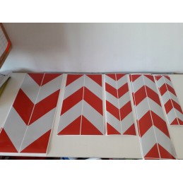 Stickers warning stripes laminate 14x60 reflective