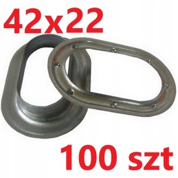 Oval tarpaulin eyelets for 42x22 100 tarpaulins