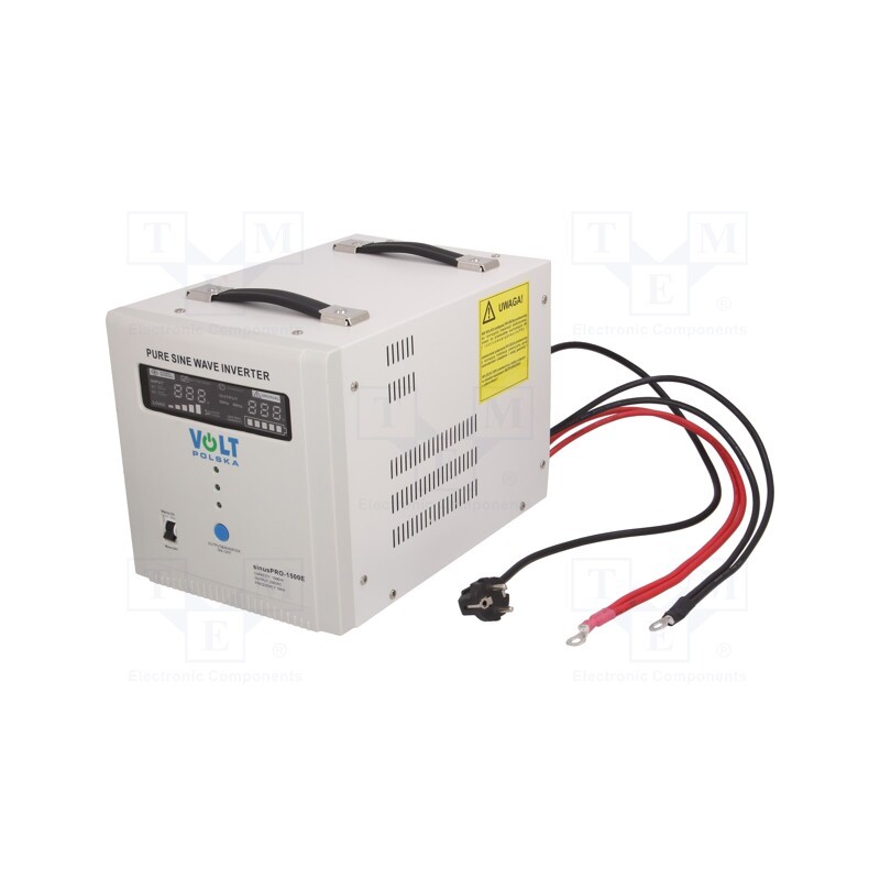 1 pcs x VOLT POLSKA - SINUSPRO-1500E - Converter: DC/AC, 1.05kW, Uout: 230VAC, Out: mains 230V, 0÷40°C, 12V