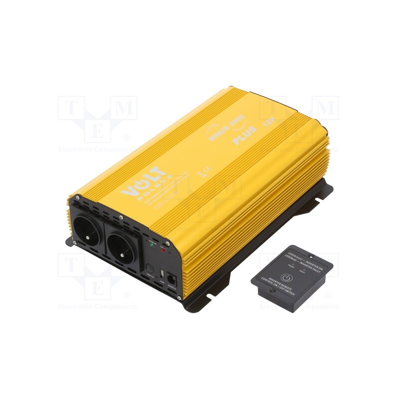 1 pcs x VOLT POLSKA - 3SIR300012 - Converter: DC/AC, 1500W, Uout: 230VAC, 11÷15VDC, Ppeak: 3000W, 12V