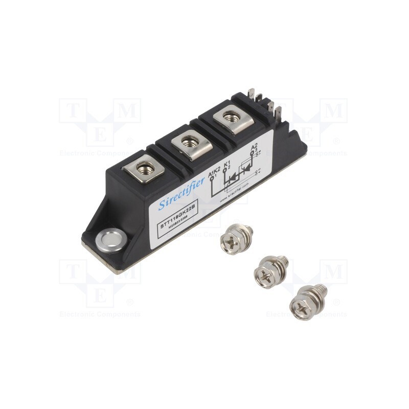 1 pcs x SIRECTIFIER - STT116GK22B - Module: thyristor, double series, 2.2kV, 116A, Ifmax: 180A, 21MM