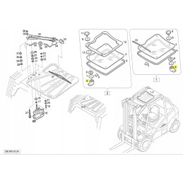 Linde window mounting bracket 3354376203