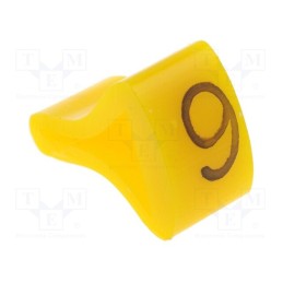 1 pcg x KURANT - MZ-3/9 - Markers, Marking: 9, 6÷10.5mm, H: 16mm, A: 10mm, -30÷100°C, leaded