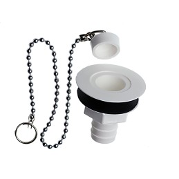 Straight drain, 19mm sink plug