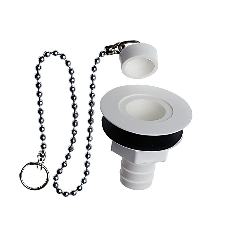 Straight drain, 19mm sink plug