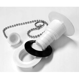 Straight drain, 19mm sink plug