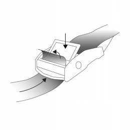 Fastening strap to the 3m airline strip
