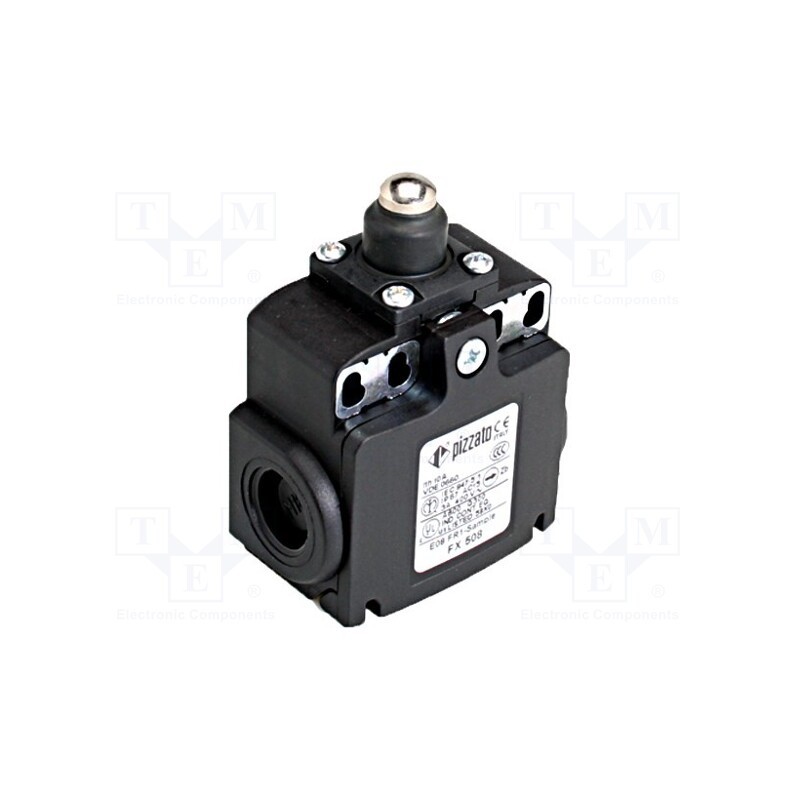 1 pcs x PIZZATO ELETTRICA - FX 508 - Limit switch, rubber seal,pin plunger Ø10mm, NO + NC, 10A, IP67