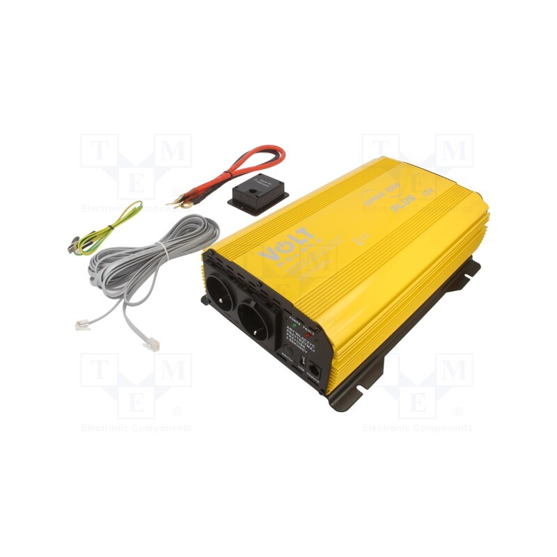 1 pcs x VOLT POLSKA - POWER SINUS 3000 12/230V - Converter: DC/AC, 3kW, Uout: 230VAC, Out: mains 230V, 12V, universal