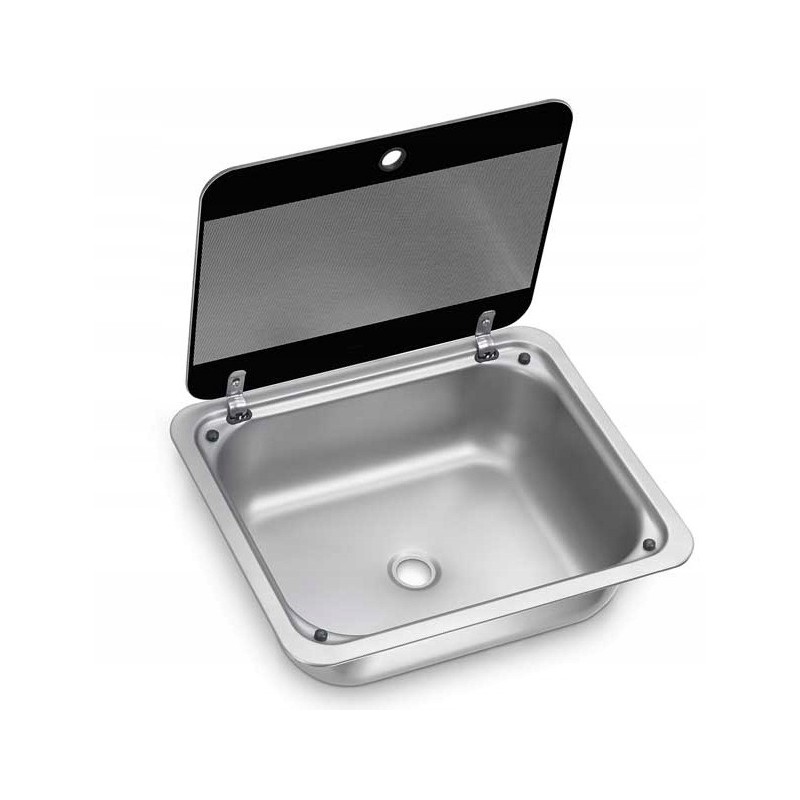 Dometic camper sink with glass cover