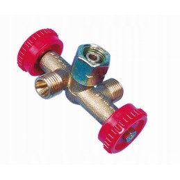 Gas connector with valves for a gok camper