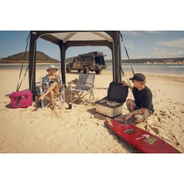 Free-standing awning vestibule dometic hub 2