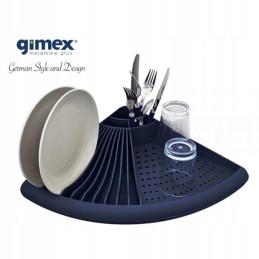 Gimex corner dish drainer, navy blue, 1 pc