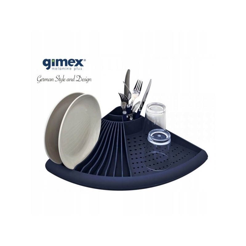 Gimex corner dish drainer, navy blue, 1 pc