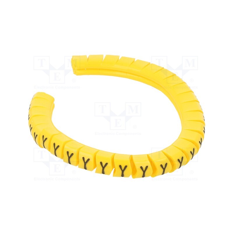 1 pcg x PARTEX - PA-10003PV40.Y - Markers, Marking: Y, 2.5÷5mm, PVC, yellow, -30÷60°C, leaded, PA-1