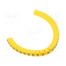 1 pcg x PARTEX - PA-10003PV40.M - Markers, Marking: M, 2.5÷5mm, PVC, yellow, -30÷60°C, leaded, PA-1