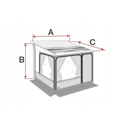 Fiamma privacy room 300 ducato f80 f65 awning tent from 2006
