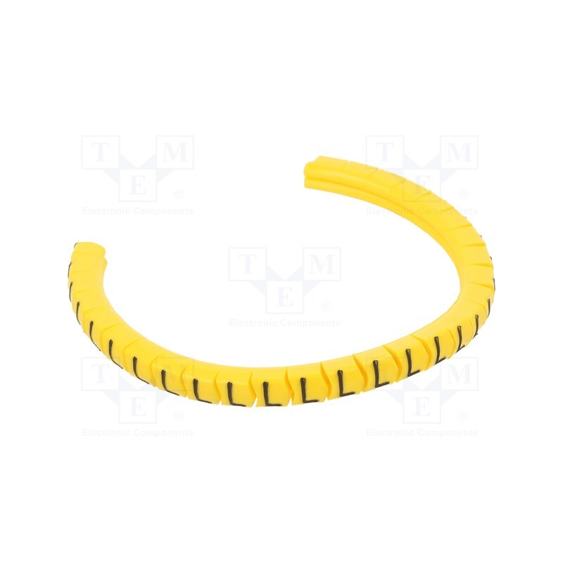 1 pcg x PARTEX - PA-02003PV40.L - Markers, Marking: L, 1.3÷3mm, PVC, yellow, -30÷60°C, leaded, PA-02
