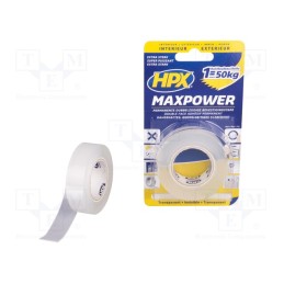 1 rol x HPX - HT1902 - Tape: fixing, W: 19mm, L: 2m, Thk: 1000um, double-sided, acrylic