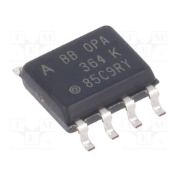 1 pcs x TEXAS INSTRUMENTS - OPA364AID - IC: operational amplifier, 7MHz, Ch: 1, SO8, IB: 10pA, Iio: 10pA