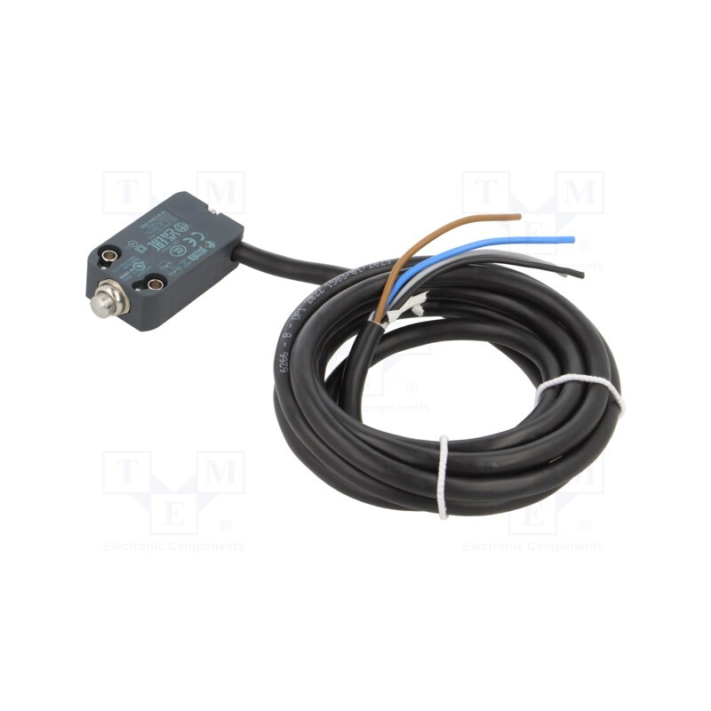 1 pcs x PIZZATO ELETTRICA - NF B110AA-DN2 - Limit switch, pin plunger Ø8mm, NO + NC, 10A, max.250VAC, lead 2m