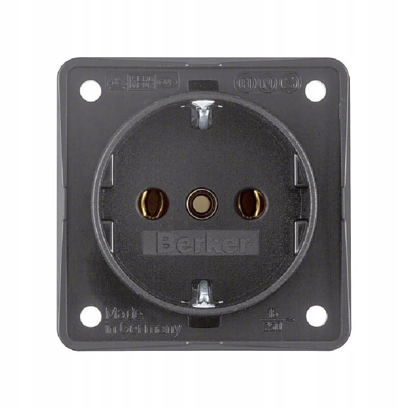 Berker 230v anthracite socket for a camper trailer