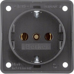 Berker 230v anthracite socket for a camper trailer