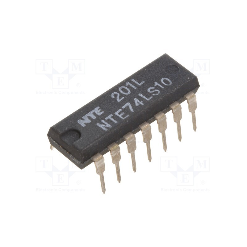 1 pcs x NTE Electronics - NTE74LS10 - IC: digital, NAND, Ch: 3, IN: 3, TTL, THT, DIP14