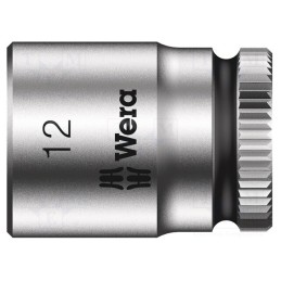 1 pcs x WERA - 5003511001 - Socket, 6-angles,socket spanner, HEX 12mm, 1/4', 23mm, Zyklop