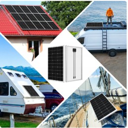 Solar photovoltaic panel 100w 18v set controller cables