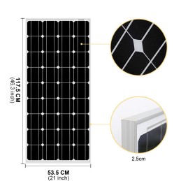 Solar photovoltaic panel 100w 18v set controller cables