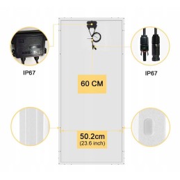 Solar photovoltaic panel 100w 18v set controller cables
