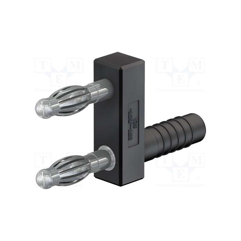 1 pcs x STu00c4UBLI - 20.1010-21 - Stackable safety shunt, 4mm banana, 32A, black, nickel plated
