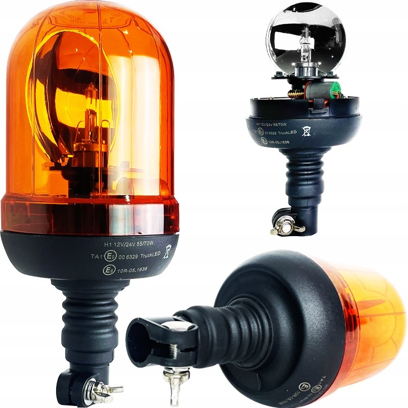 Road warning lamp beacon flashing bulb h1 12 24v on a pin