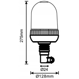 Road warning lamp beacon flashing bulb h1 12 24v on a pin