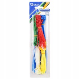 Set of 250 color nylon cable ties