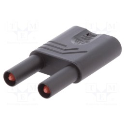 1 pcs x HIRSCHMANN T&M - KST S WS SW - Stackable safety shunt, 4mm banana, banana 4mm socket x2, 32A