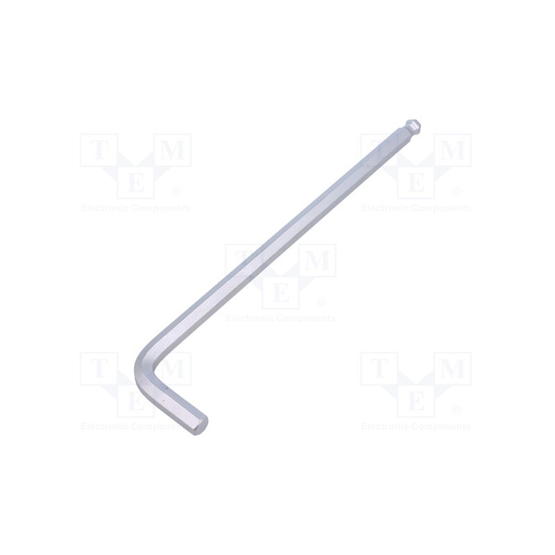 1 pcs x KING TONY - 112008MR - Wrench, hex key,spherical, HEX 8mm, tool steel, long, 208mm