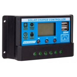 40a solar charging controller pwm lcd usb 12 24v