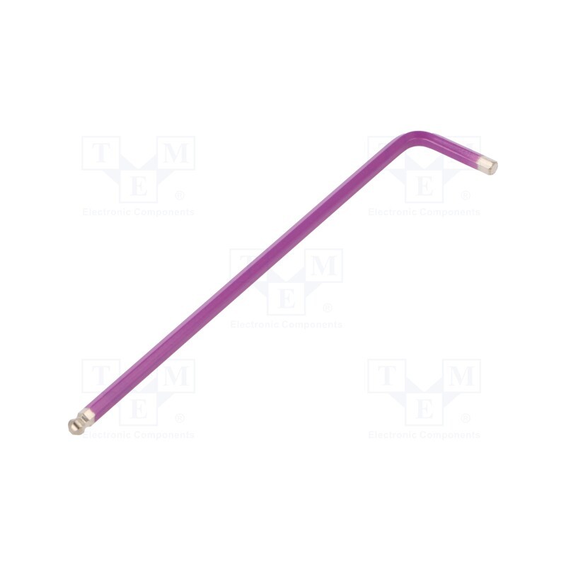 1 pcs x WIHA - 41898 - Wrench, hex key,spherical, HEX 4mm, Overall len: 142mm