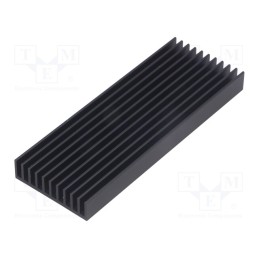 1 pcs x FISCHER ELEKTRONIK - SK 564 100 SA - Heatsink: extruded, grilled, black, L: 100mm, W: 37mm, H: 10mm