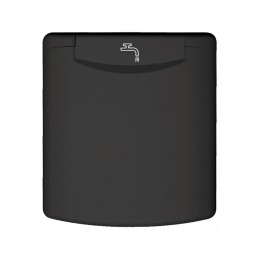Black magnetic water inlet socket with flap