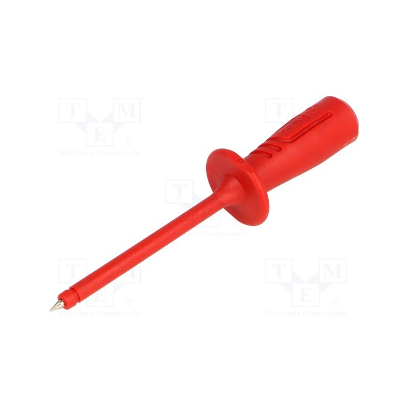 1 pcs x HIRSCHMANN T&M - PRUEF 2600 RT - Probe tip, 1000V, red, Tip diameter: 2mm, Socket size: 4mm