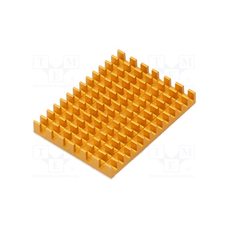 1 pcs x - ODS-15695 - Heatsink: extruded, grilled, Raspberry Pi, golden, L: 40mm, W: 30mm