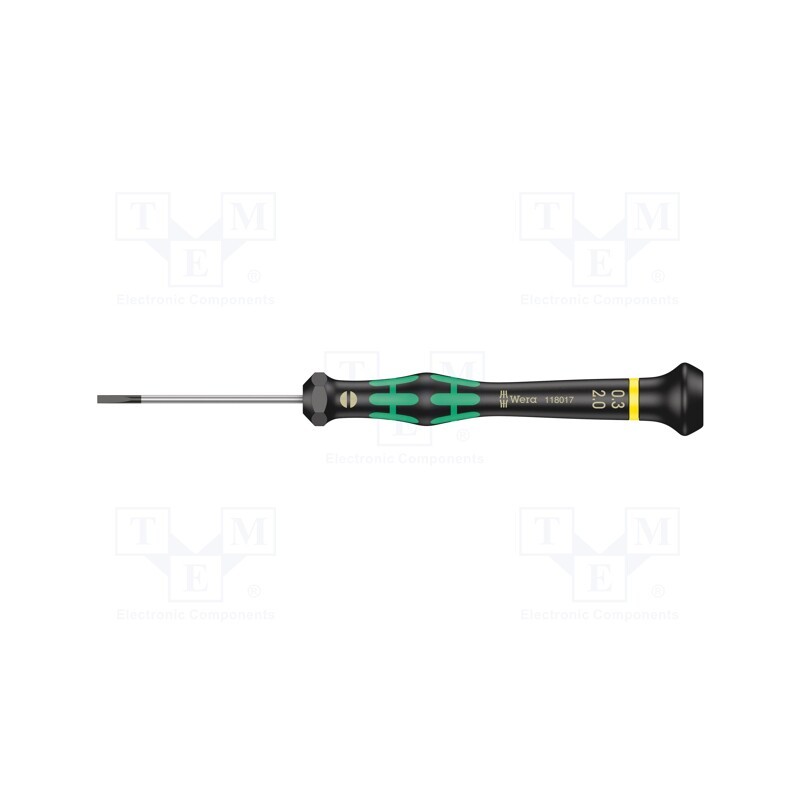 1 pcs x WERA - 5118017001 - Screwdriver, slot, precision, 2,0x0,3mm, Kraftform Micro