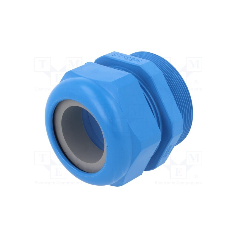 1 pcs x HUMMEL - 1.209.6302.31 -AS - Cable gland, with long thread, M63, 1.5, IP68, polyamide, blue