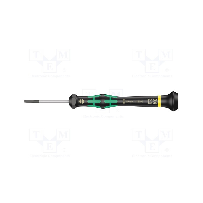 1 pcs x WERA - 5118005001 - Screwdriver, slot, precision, 2,0x0,4mm, Kraftform Micro