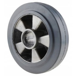 Aluminum and rubber wheel, gray, non-marking, 200mm
