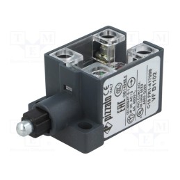 1 pcs x PIZZATO ELETTRICA - VF B1102 - Limit switch, metal plunger, NC x2, 10A, max.400VAC, max.250VDC